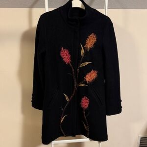 CoVelo wool and silk wearable art coat